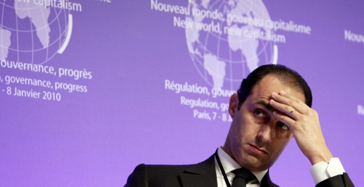 Egyptian President's son Gamal Mubarak participates in the symposium 'New World New Capitalism' in Paris, France on January 8, 2010. Photo by Stephane Lemouton/ABACAPRESS.COMNo Use BM
 World rights
Emilie
2010.