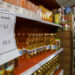 Oil bottles are displayed at a market selling food at discounted prices, after a devaluation of the Egyptian pound led to a sharp increase in prices, in Giza, Egypt, January 28, 2023. REUTERS/Hanaa Habib