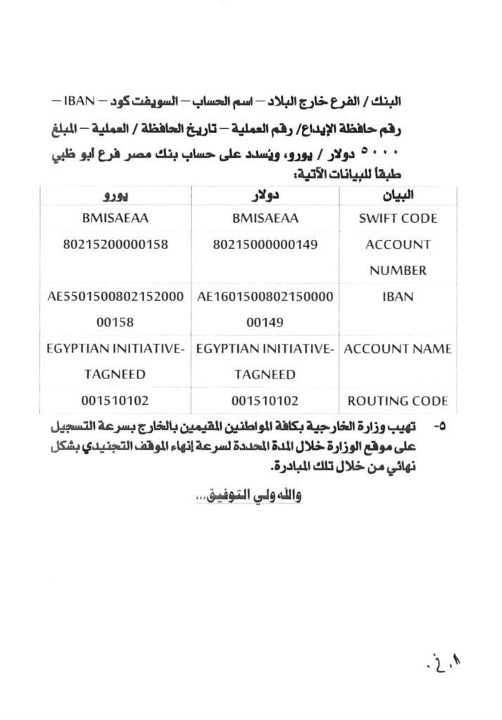 الخارجية المصرية تعلن تسوية الأوضاع التجنيدية للمصريين في الخارج بـ الدولار عبر أبوظبي 3 الخارجية المصرية تعلن تسوية الأوضاع التجنيدية للمصريين في الخارج بـ الدولار عبر أبوظبي 2025
