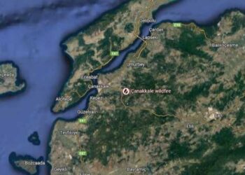 حرائق الغابات توقف الملاحة في مضيق الدردنيل 2025