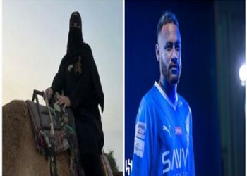 شاهد ...والدة نيمار ترتدي البرقع وتمتطي الإبل وتحتسي القهوة فى الرياض  2025