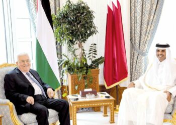 أمير قطر يبحث مع أبو مازن يدين الاعتداء الإسرائيلي على الشعب الفلسطيني 2024