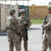 FILE PHOTO: U.S. soldiers are seen before a handover ceremony of K-1 airbase from U.S.-led coalition forces to Iraqi security forces, in Kirkuk governorate, Iraq March 29, 2020. REUTERS/Ako Rasheed/File Photo