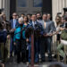 Speaker of the U.S. House of Representatives Mike Johnson (R-LA) speaks at a news conference at Columbia University in response to Demonstrators protesting in support of Palestinians, during the ongoing conflict between Israel and the Palestinian Islamist group Hamas, in New York City, U.S., April 24, 2024. REUTERS/Jeenah Moon      TPX IMAGES OF THE DAY