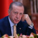 Turkish President Recep Tayyip Erdogan attends a joint press conference with Ukrainian President at the Dolmabahce Presidental office in Istanbul on March 8, 2024. (Photo by OZAN KOSE / AFP)