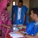 A woman has her finger dipped in ink after voting during the presidential elections in Nouakchott, June 21, 2014. Voters trickled into polling centres in Mauritania on Saturday in an election where incumbent President Mohamed Ould Abdel Aziz was counting on a high turnout to see off an opposition boycott and boost his authority. REUTERS/Joe Penney (MAURITANIA - Tags: POLITICS ELECTIONS)