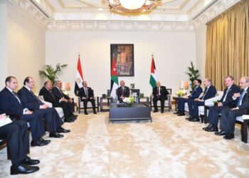 "المؤتمر الثلاثي: قادة مصر والأردن وفلسطين يدعون لوقف القتال في غزة 2024