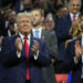 Republican presidential candidate former President Donald Trump appears with vice presidential candidate JD Vance, R-Ohio, during the Republican National Convention Monday, July 15, 2024, in Milwaukee. (AP Photo/Paul Sancya)