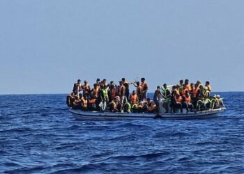 A handout obtained from the Cypriot government's Joint Rescue Coordination Centre (JRCC) on August 20, 2023 shows a migrant boat in Mediterranen waters east of Cape Greco in southeastern Cyprus ahead of a rescue operation. Cypriot authorities rescued 86 migrants on August 20 after their boat got into difficulty 12 nautical miles off the Mediterranean island's southeast coast, officials said. (Photo by Joint Rescue Coordination Centre (JCC) / AFP) / RESTRICTED TO EDITORIAL USE - MANDATORY CREDIT "AFP PHOTO / CYPRUS' JOINT RESCUE COORDINATION CENTER " - NO MARKETING NO ADVERTISING CAMPAIGNS - DISTRIBUTED AS A SERVICE TO CLIENTS