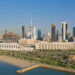 An aerial view taken with a drone shows Kuwait National Assembly building in Kuwait City, Kuwait October 7, 2020. REUTERS/Stephanie McGehee