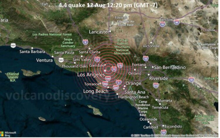 عاجل: زلزال بقوة 4.4 درجة يضرب كاليفورنيا 2024