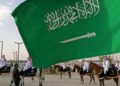 Saudi Royal officers ride horses during celebrations ahead of Saudi Arabi's 92th National Day, in Riyadh on September 22, 2022. (Photo by Fayez Nureldine / AFP)