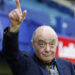 (FILES) Fulham's Chairman Mohamed Al Fayed celebrates at the end of the team's Premier League match against Portsmouth at Fratton Park, in Portsmouth, on May 11, 2008. Tycoon Mohamed Al-Fayed, a controversial billionaire and the father of Dodi who was killed along with Princess Diana in 1997, has died aged 94 his family said in a statement Friday, September 1, 2023. (Photo by GLYN KIRK / AFP)