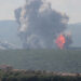 An explosion takes place as Israeli strikes hit southern Lebanon, amid cross-border hostilities between Hezbollah and Israeli forces, as seen from Zibqin, Lebanon, August 25, 2024, in this still image obtained from a video. Reuters TV via REUTERS