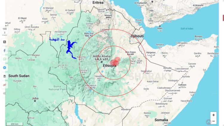 زلزال بقوة 4.5 درجة يضرب بمحيط سد النهضة في إثيوبيا 2024