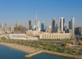 An aerial view taken with a drone shows Kuwait National Assembly building in Kuwait City, Kuwait October 7, 2020. REUTERS/Stephanie McGehee