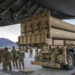 This image provided by the U.S. Air Force shows the U.S. Army Terminal High Altitude Area Defense (THAAD) launching station preparing to load onto a 4th Airlift Squadron C-17 Globemaster III at Fort Bliss, Texas, Feb. 23, 2019. (Staff Sgt. Cory D. Payne/U.S. Air Force via AP)