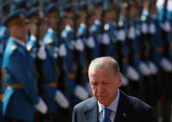 Turkey's President Tayyip Erdogan attends the welcoming ceremony during a visit to Belgrade, Serbia September 7, 2022. REUTERS/Marko Djurica