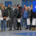 Voters wait in line to submit their ballots at Longley Elementary School in Maine's 2nd congressional district on Election Day in Lewiston, Maine, U.S., November 5, 2024.  REUTERS/Faith Ninivaggi