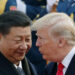 FILE - In this Nov. 9, 2017, file photo, U.S. President Donald Trump, right, chats with Chinese President Xi Jinping during a welcome ceremony at the Great Hall of the People in Beijing. Trump has shaken up Asia, as he has much of the world. Now Beijing, Seoul and other Asian capitals are waiting to see if the Democrats wrest control of at least one house of Congress from the Republicans - and whether that would significantly alter U.S. foreign policy and trade initiatives. For China, the hope is he might be forced to ease off on trade. The world’s two biggest economies have been throwing escalating import tariffs at each other since March, unnerving global markets. (AP Photo/Andy Wong, File)