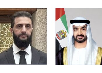 اتصال هاتفي بين محمد بن زايد وأحمد الشرع 2025