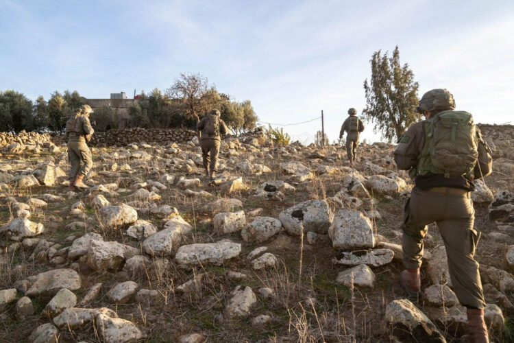 Footage released by the Israeli Army says to show Israeli soldiers operating in a location given as Golan Heights, in this handout picture released on December 11, 2024. Israel Defense Forces/Handout via REUTERS    THIS IMAGE HAS BEEN SUPPLIED BY A THIRD PARTY