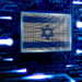 Israel, Jerusalem national official state flag in a computer technological world