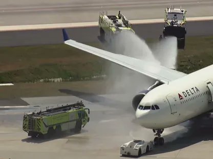 حادث خطير بطائرة دلتا كاد يودي بحياة 249 راكبًا في مطار أمريكي 1 حادث خطير بطائرة دلتا كاد يودي بحياة 249 راكبًا في مطار أمريكي 2025