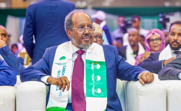 حسن شيخ محمود يعلن تأسيس حزب جديد وسط جدل انتخابي وسياسي في الصومال 1 حسن شيخ محمود يعلن تأسيس حزب جديد وسط جدل انتخابي وسياسي في الصومال 2025