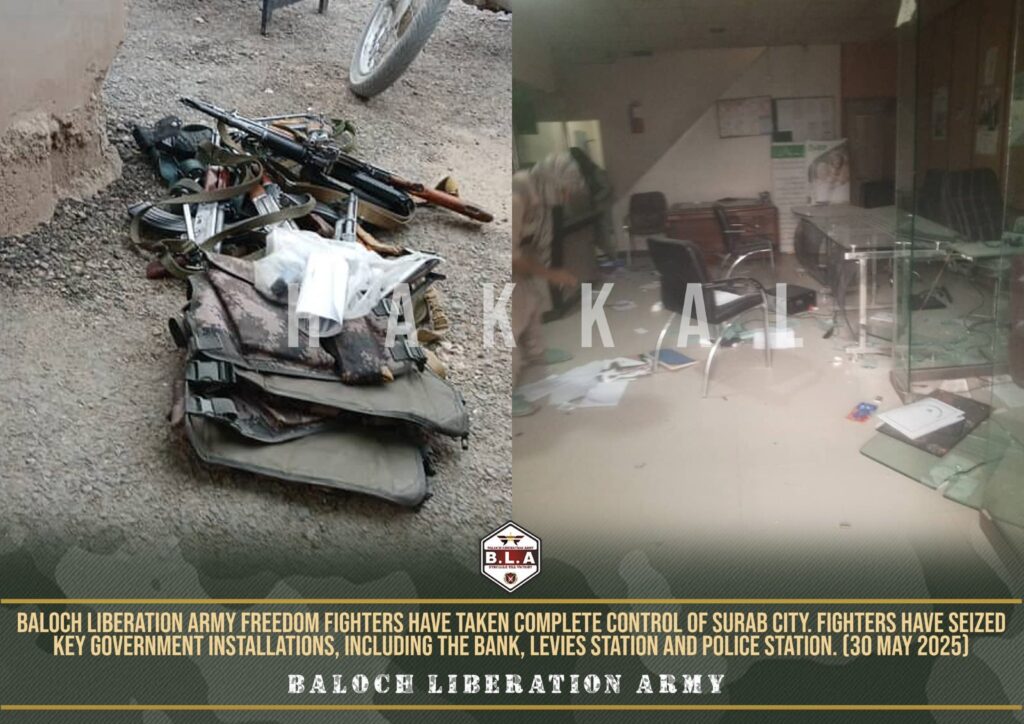 مسلحو جيش تحرير بلوشستان يسيطرون بالكامل على مدينة سوراب في إقليم بلوشستان باكستان "فيديو" 3 مسلحو جيش تحرير بلوشستان يسيطرون بالكامل على مدينة سوراب في إقليم بلوشستان باكستان "فيديو" 2025