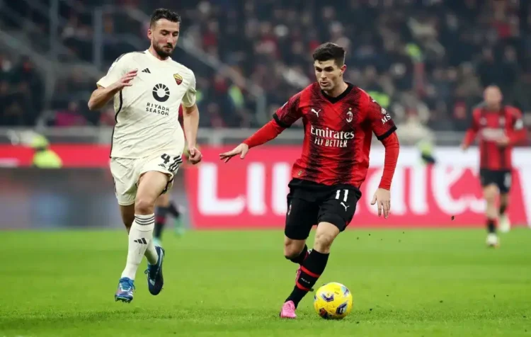 ملخص ونتيجة مباراة روما ضد ميلان في الدوري الإيطالي 1 ملخص ونتيجة مباراة روما ضد ميلان في الدوري الإيطالي 2025