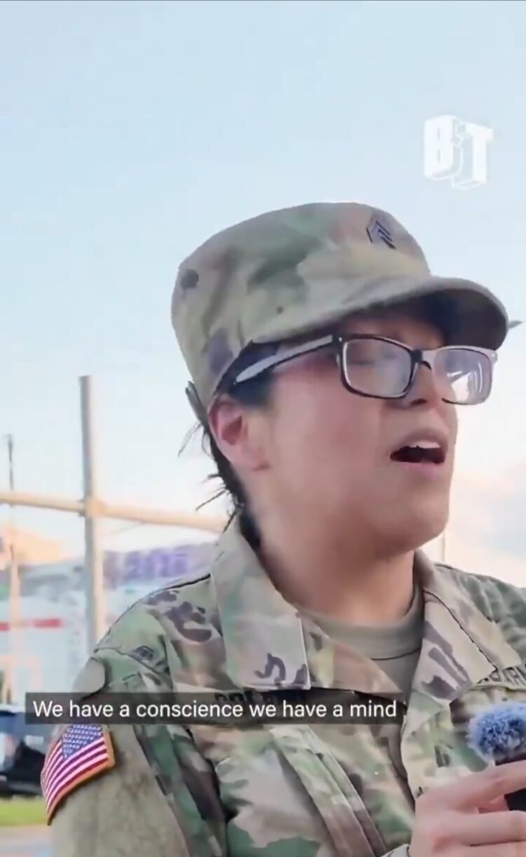 جندية أميركية تنشق وتنضم للمحتجين: "لن نكون أدوات لأوهام ترامب" 2025