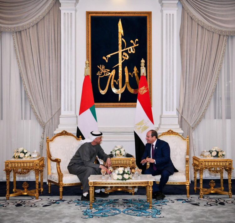 ماذا قال السيسي لدى استقباله محمد بن زايد 2025