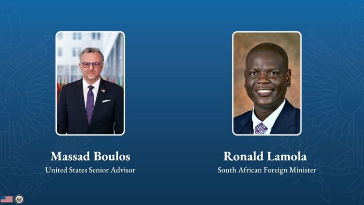 مسعد بولس: اتصال هاتفي مع وزير خارجية جنوب أفريقيا لبحث قضايا مشتركة واستقرار الكونغو الديمقراطية 1 مسعد بولس: اتصال هاتفي مع وزير خارجية جنوب أفريقيا لبحث قضايا مشتركة واستقرار الكونغو الديمقراطية 2025