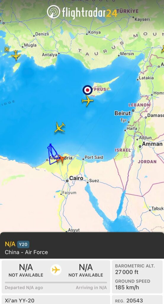 تحليق غير اعتيادي لطائرة YY-20 الصينية قرب السواحل المصرية "صور" 2 تحليق غير اعتيادي لطائرة YY-20 الصينية قرب السواحل المصرية "صور" 2025
