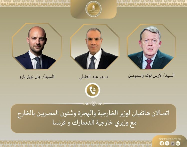 مصر تؤكد أهمية تثبيت التهدئة في غزة خلال اتصالات مع فرنسا والدنمارك 1 مصر تؤكد أهمية تثبيت التهدئة في غزة خلال اتصالات مع فرنسا والدنمارك 2025