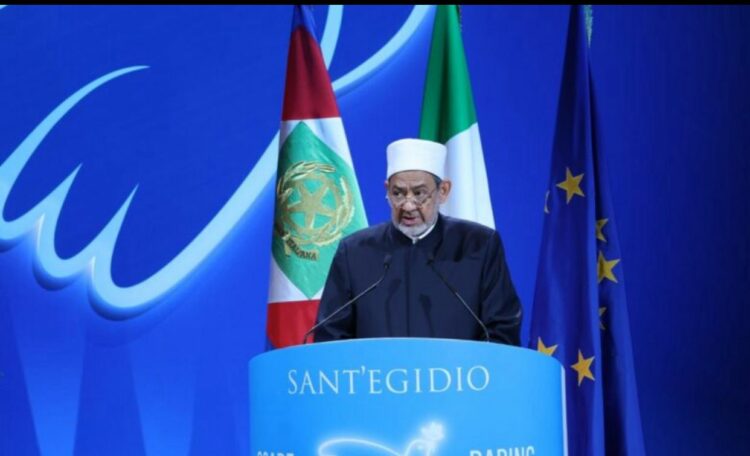 شيخ الأزهر ورئيس إيطاليا يؤكدان على السلام والحوار بين الأديان في مؤتمر سانت إيجيديو بروما 2025