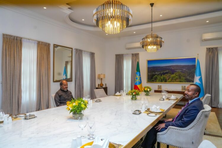 الرئيس الصومالي يزور أديس أبابا فجأة ويجتمع مع آبي أحمد لتعزيز العلاقات 2025