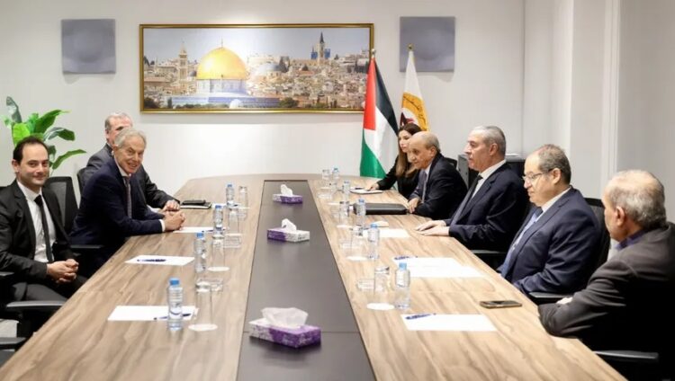لجنة تكنوقراطية وقوة دولية: نائب الرئيس الفلسطيني يبحث تفاصيل حوكمة غزة مع بلير وبعوث أمريكي 2026