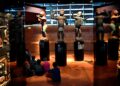 Big royal statues from the Kingdom of Dahomey, in present-day Benin, are pictured in 2018 at the Quai Branly Museum in Paris.