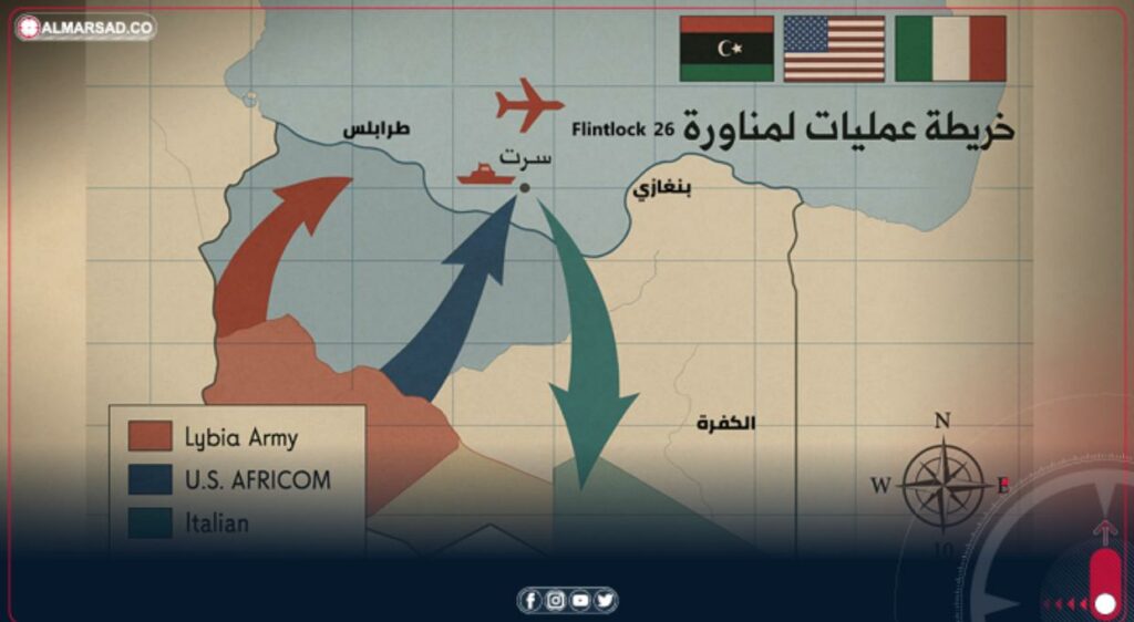 مناورات فلينتلوك ٢٠٢٦: الجيش الليبي المنقسم يتوحد فى سرت فى أول تدريب مشترك تحت رعاية واشنطن 2026