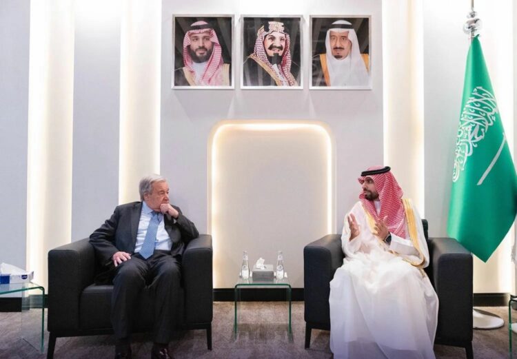 الأمين العام للأمم المتحدة غوتيريش يشيد بالتقدم النوعي للسعودية في الحكومة الرقمية ويبحث تعزيز التعاون الدولي 1 الأمين العام للأمم المتحدة غوتيريش يشيد بالتقدم النوعي للسعودية في الحكومة الرقمية ويبحث تعزيز التعاون الدولي 2025