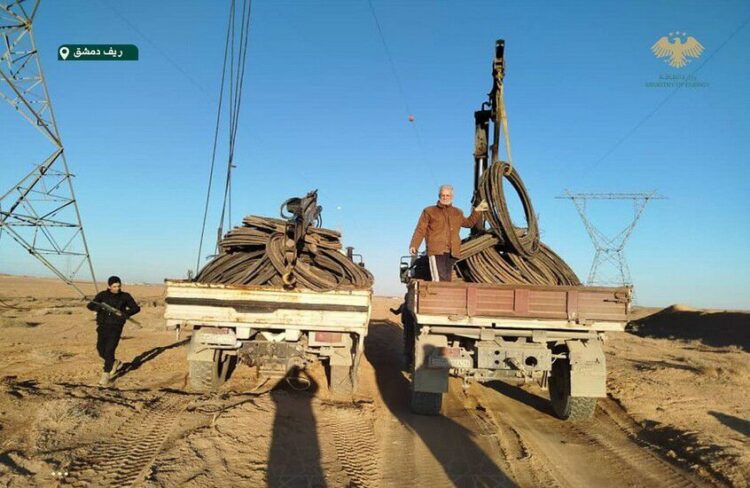 سوريا تحبط محاولة سرقة كابلات كهرباء التوتر العالي جنوب دمشق 2026