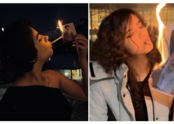 «سيجارة الحرية» من لهب «صورة المرشد خامنئي»… أيقونة نسائية جديدة تشعل فتيل الثورة في إيران "فيديو" 2 «سيجارة الحرية» من لهب «صورة المرشد خامنئي»… أيقونة نسائية جديدة تشعل فتيل الثورة في إيران "فيديو" 2026