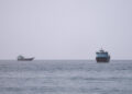 Vessels at the Strait of Hormuz, as seen from Musandam, Oman, July 17, 2026. REUTERS/Stringer