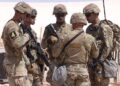 US military personnel participate in the Best Squad Competition at the Buehring base camp in Udairi, in the northwestern region of Kuwait, on May 10, 2023. (Photo by Yasser Al-Zayyat / AFP)