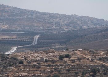 An Israeli settlers' newly established outpost, right in the lands of West Bank town of Qabalan, southeast of Nablus, Saturday, July 4, 2026. (AP Photo/Majdi Mohammed)